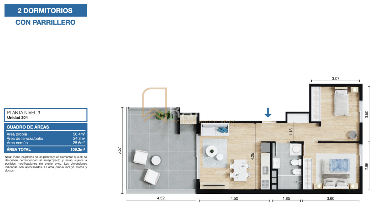 Apartamento ID.1851 - Venta Apartamento 1 Dormitorio a estrenar Tres Cruces Montevideo