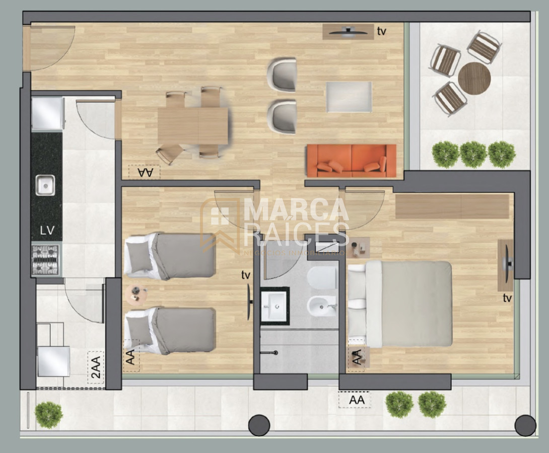 Apartamento ID.1426 - Venta Apartamento 1 Dormitorio en construccion Lago Calcagno Ciudad de la Costa Canelones
