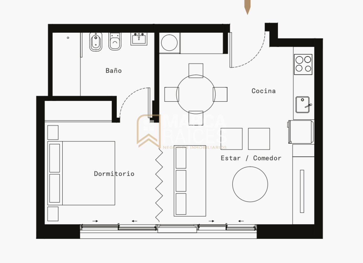Apartamento ID.1013 - Venta Apartamento monoambiente coliving equipado en pozo Barrio Sur Montevideo