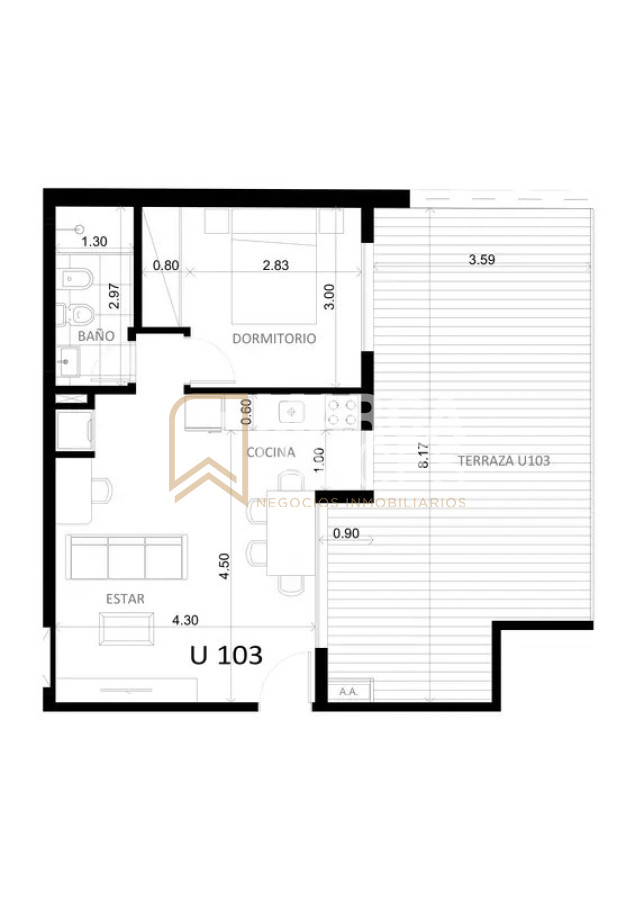 Apartamento ID.2017 - Venta Apartamentos 1 Dormitorio En Pozo Cordon Sur Montevideo