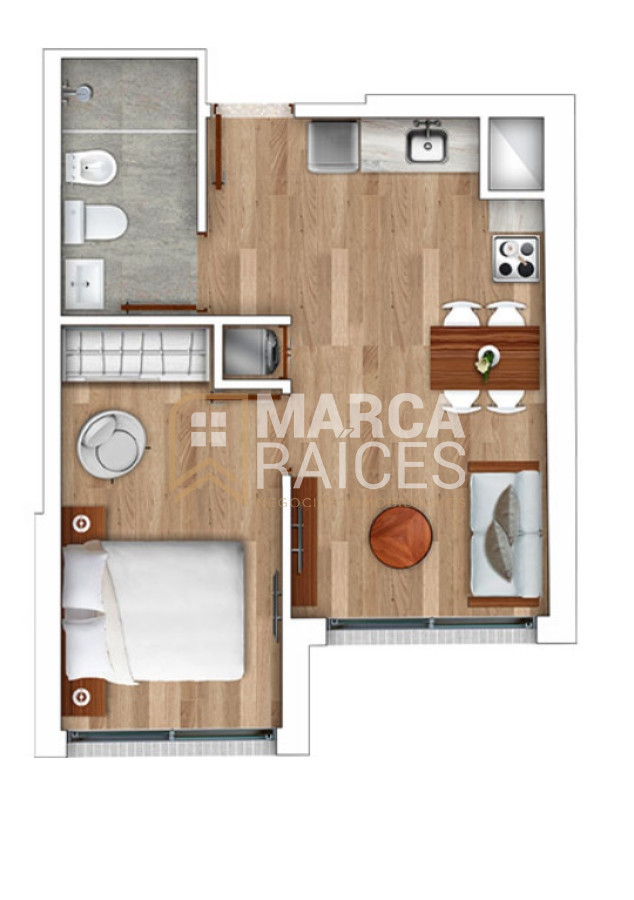 Apartamento ID.875 - Venta Apartamento 1 Dormitorio entrega este año Pocitos Nuevo Montevideo