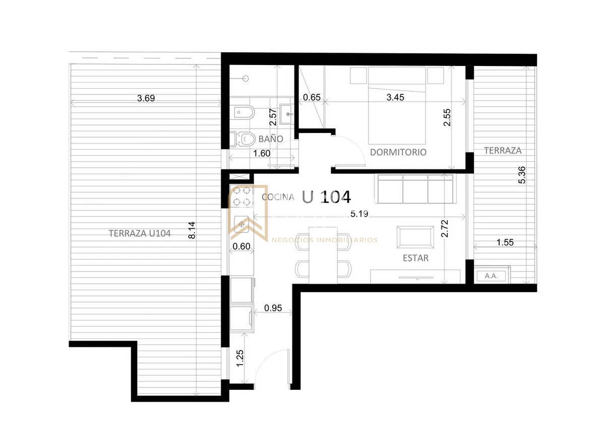 Apartamento ID.2017 - Venta Apartamentos 1 Dormitorio En Pozo Cordon Sur Montevideo
