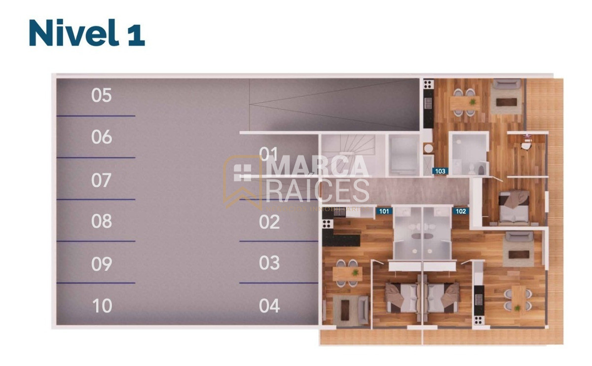 Apartamento ID.71 - Venta Apartamento 1 dormitorio con garage a estrenar Cordon Montevideo