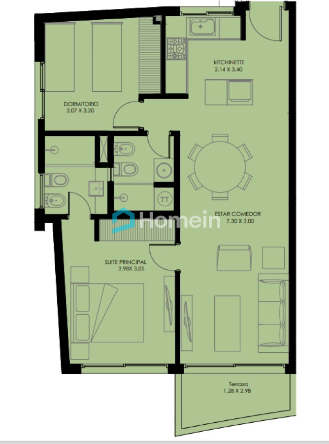 Apartamento ID.2171 - Apartamento en Greenlife de 2 Dormitorios