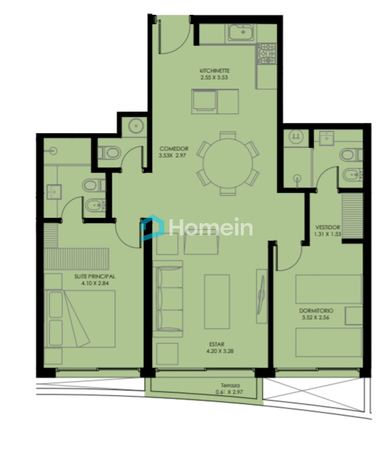 Apartamento ID.2170 - Apartamento en Greenlife de 2 Dormitorios