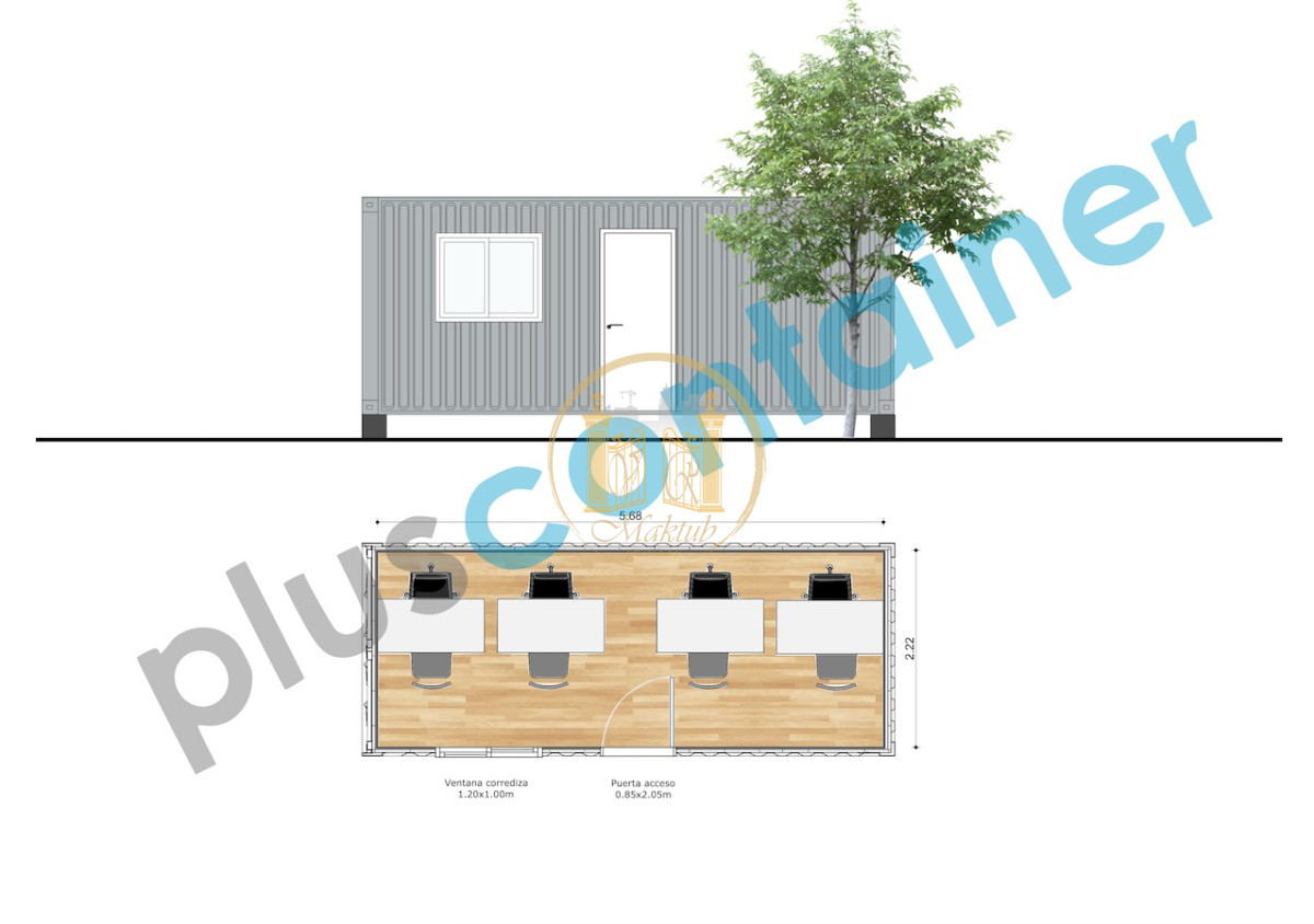 Casa ID.1111 - VENDO CONTAINER OFICINA, MODULO 20 PIES