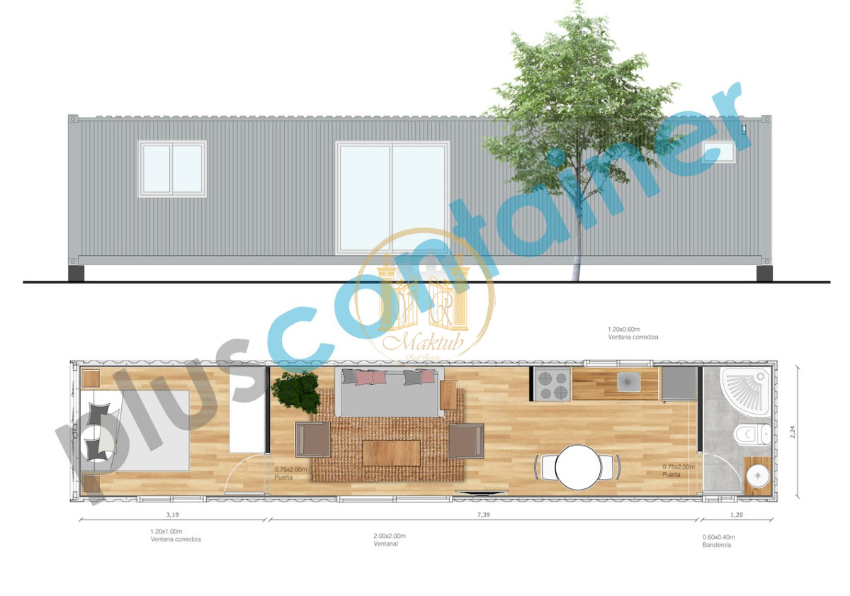Casa ID.1109 - VENDO CASA CONTAINER 1 DORMITORIO.