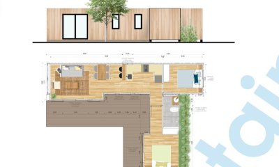 VENDO CASA, CONTAINER, 2 DORMITORIOS, AIRE ACONDICIONADO.