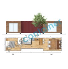 VENDO CASA CONTAINER, 1 DORMITORIO.
