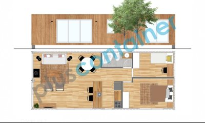 VENDO CASA CONTAINER, 2 DORMITORIOS,