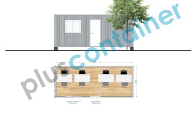 VENDO CONTAINER OFICINA, MODULO 20 PIES