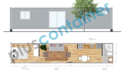 VENDO CASA CONTAINER 1 DORMITORIO.
