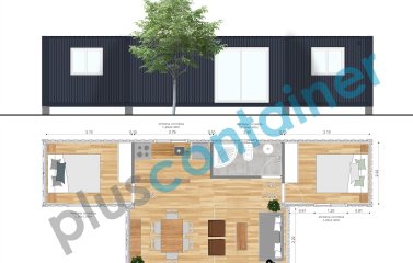 VENDO CASA CONTAINER, 2 DORMITORIOS.