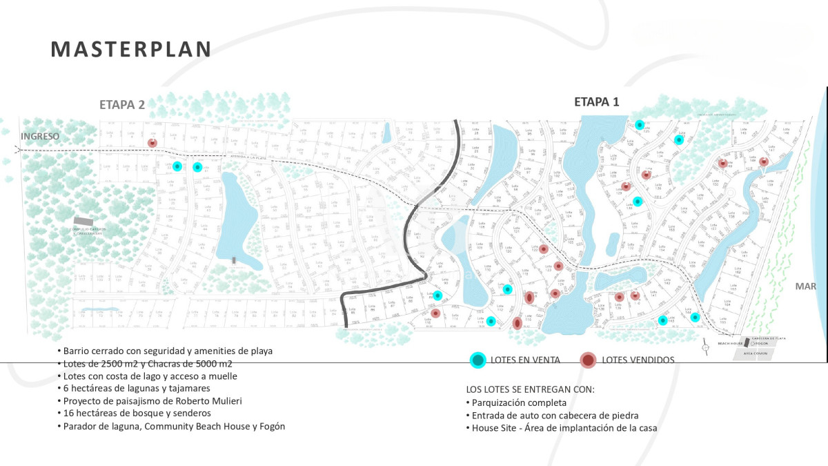 Terreno ID.86 - Barrio Privado al Mar - Lotes de 2500m2 - La Coronilla
