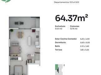 Apartamento en Edificio Volta