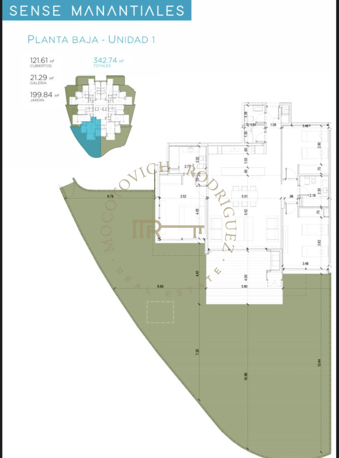 Apartamento ID.760 - Sense Manantiales en venta Apartamento 3 dormitorios con jardín