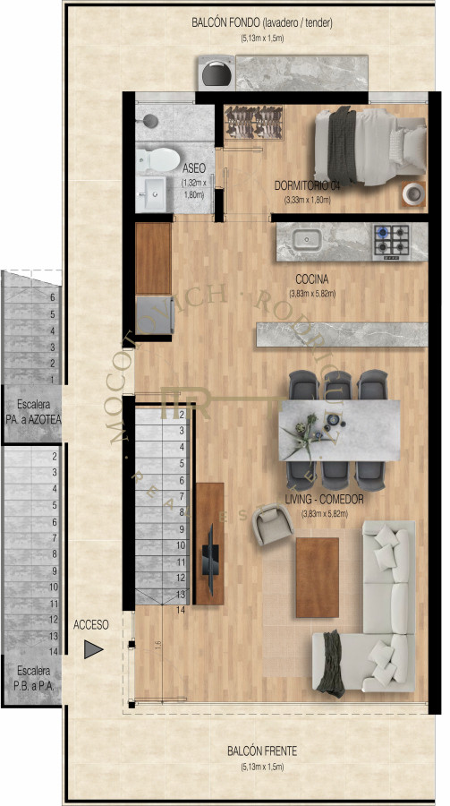 Casa ID.3719 - Casa Ph de 3 dormitorios mas servicio en venta a 260 metros del mar 