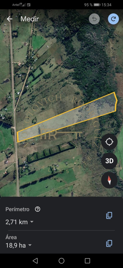 Campo Ref.3855 - Campo en venta de19 hectáreas a pocos minutos de San Carlos.