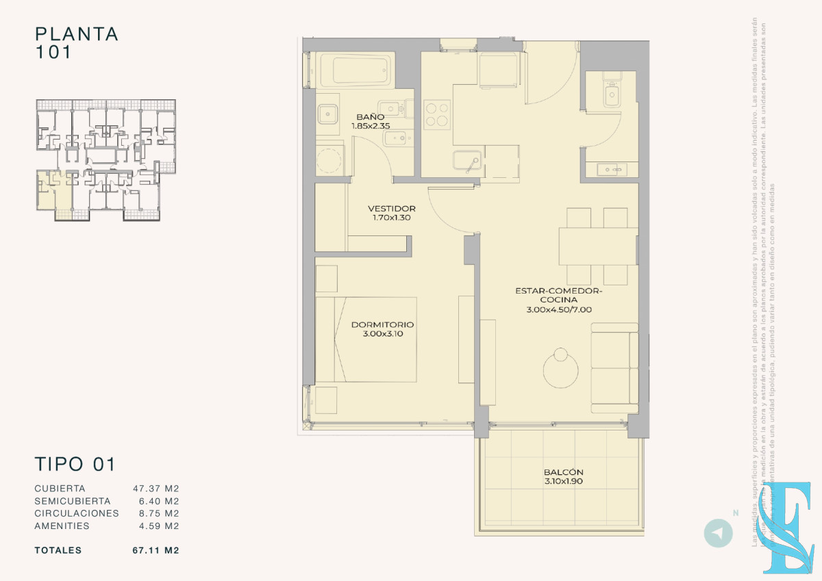 Apartamento ID.745 - ¡Lanzamiento! Oportunidad En Península Apto 1 Dormitorio - Margherita a Mare 