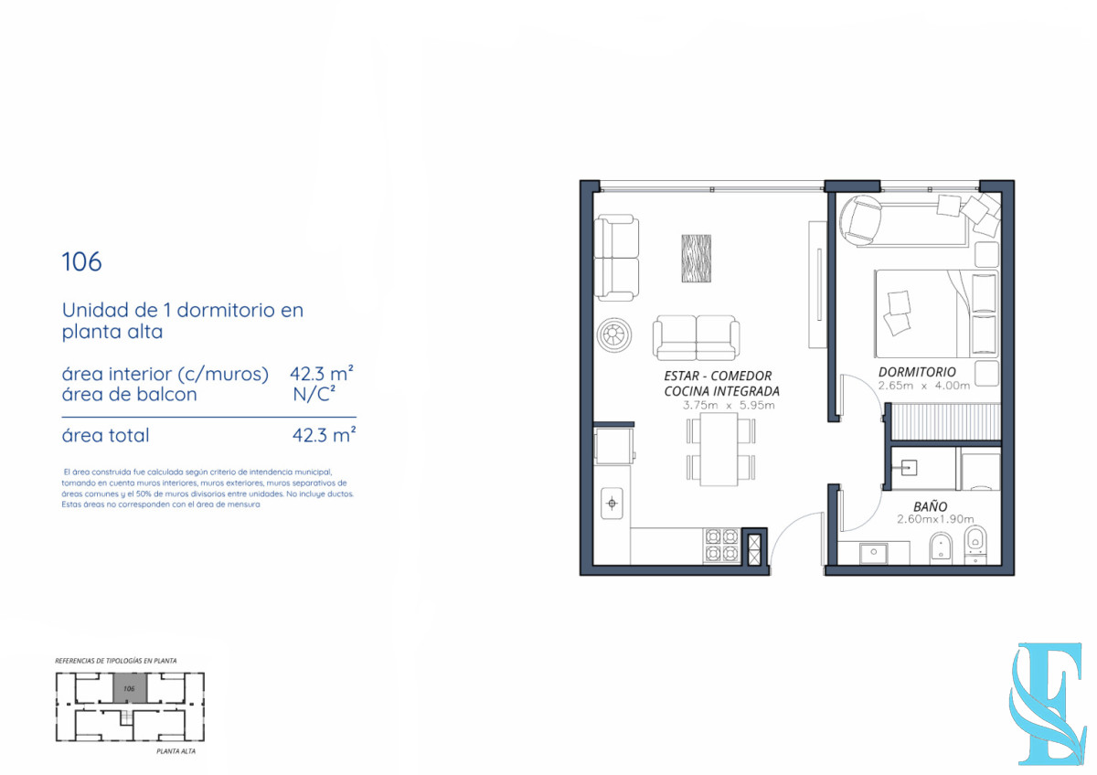 Apartamento ID.812 - ¡VENTA EN POZO! Apartamento de 1 dormitorio