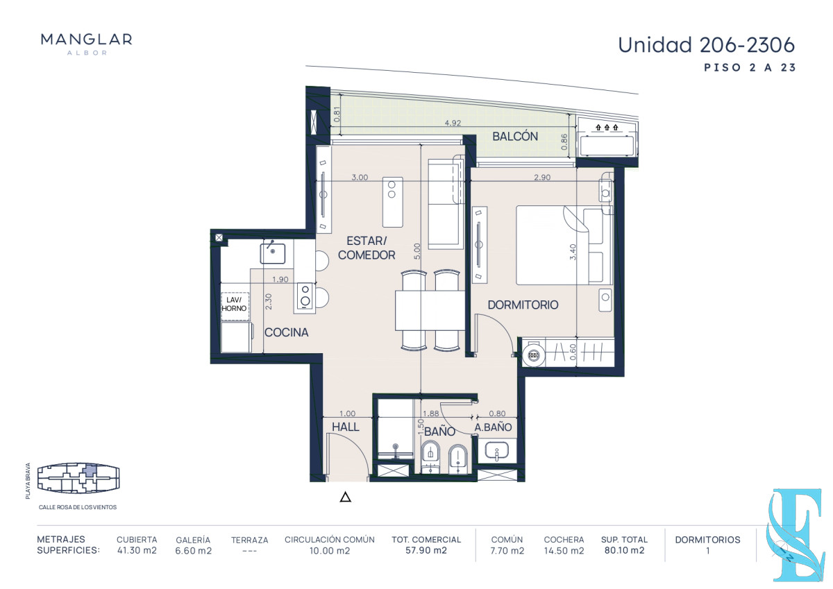 Apartamento ID.624 - ¡POZO! Apartamento 1 Dormitorio Playa Brava, Punta del Este 