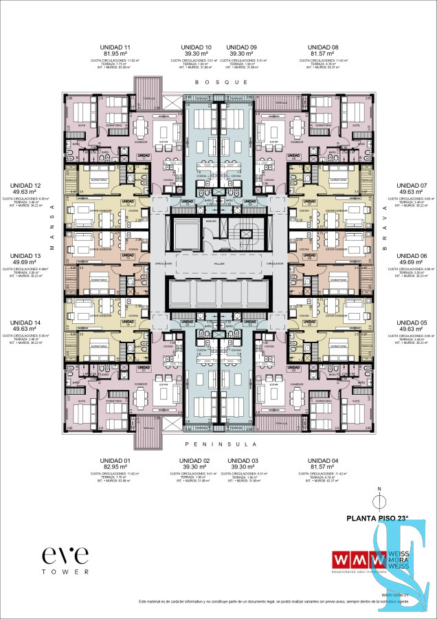 Apartamento ID.269 - Pre Venta EVE Tower - Apto 2 dorm Esquinero Con Vista al Mar Playa Brava 