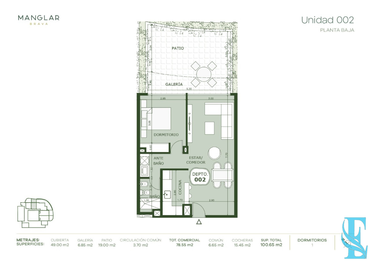 Apartamento ID.480 - Manglar Brava Oportunidad Venta Apto 1 Dormitorio Proyecto En Pozo Punta del Este 