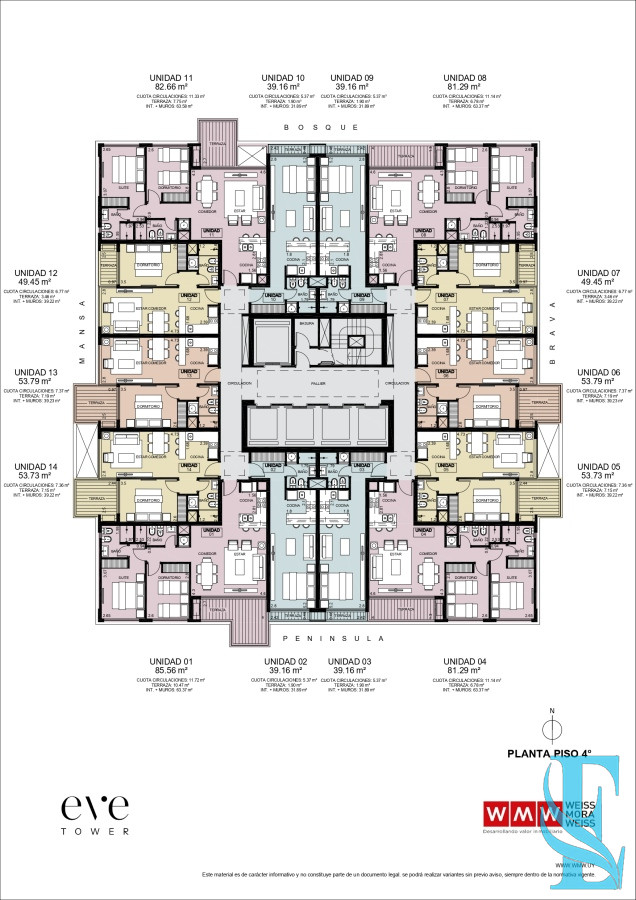 Apartamento ID.269 - Pre Venta EVE Tower - Apto 2 dorm Esquinero Con Vista al Mar Playa Brava 