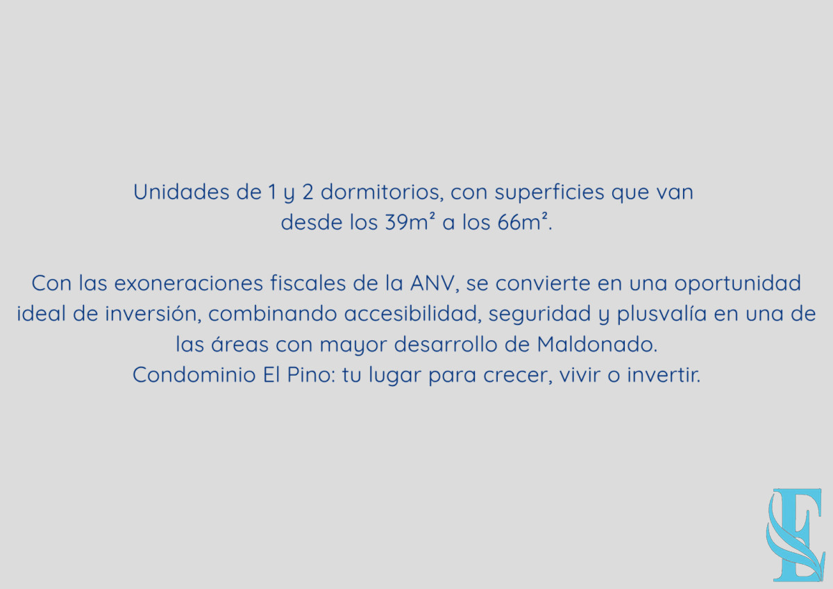 Apartamento ID.812 - ¡VENTA EN POZO! Apartamento de 1 dormitorio