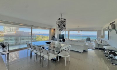 TORRE AQUARELA PUNTA DEL ALQUILER DE 3 SUITES + DEPENDENCIA EN MANSA