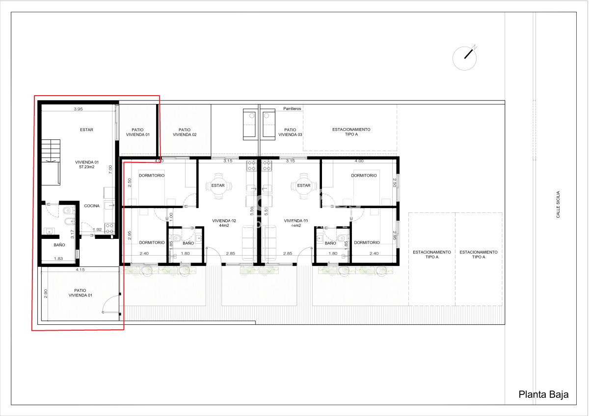 Apartamento ID.10384 - Apartamento de 1 dormitorio en PH al fondo impecable estado
