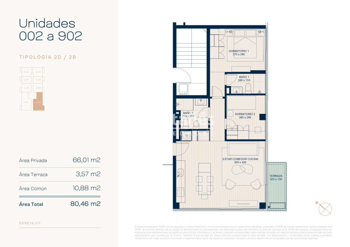 Apartamento ID.10544 - Apartamento en el corazón de Roosevelt!!  ERRE 16  2 dorm.