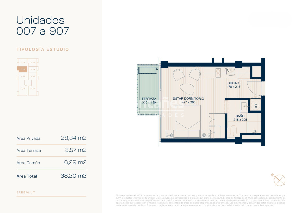 Apartamento ID.10542 - Loft urbano en el corazón de Roosevelt!!  ERRE 16