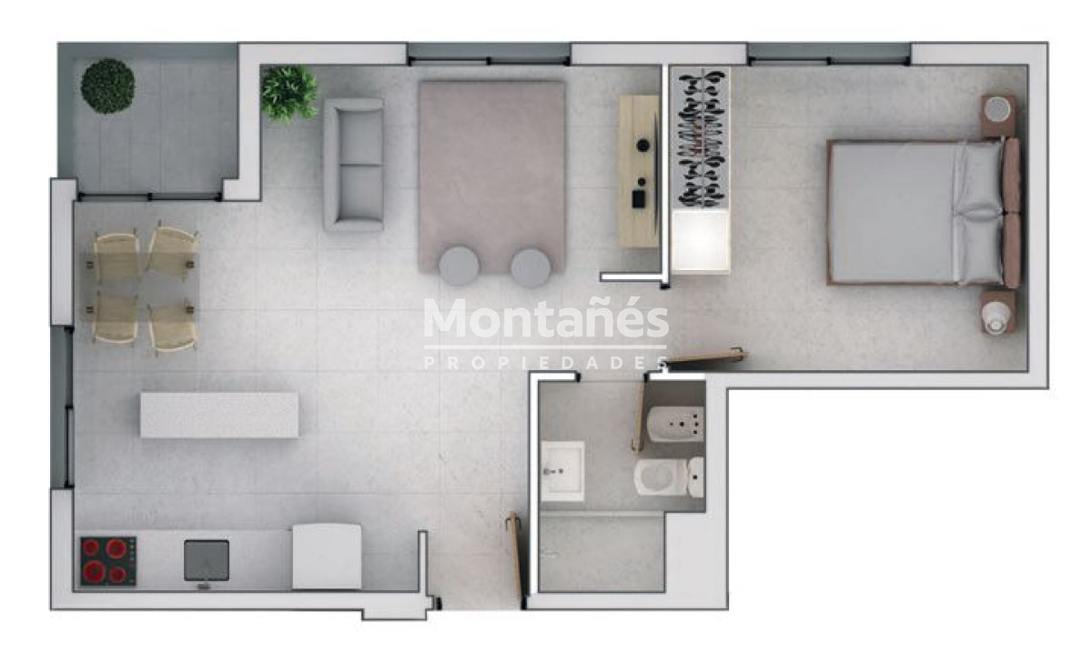 Apartamento ID.10173 - Oportunidad!! Edificio Volta apartamento 1 dormitorio