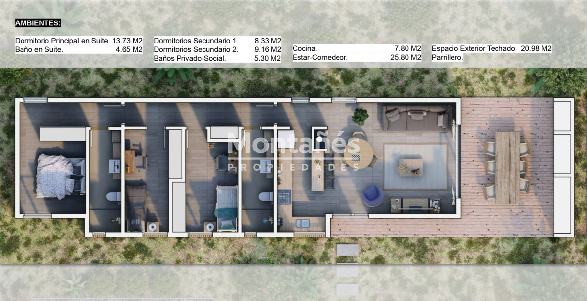 Casa ID.10338 - 🏡 Casa moderna de 3 dormitorios en entorno natural - Club del Lago