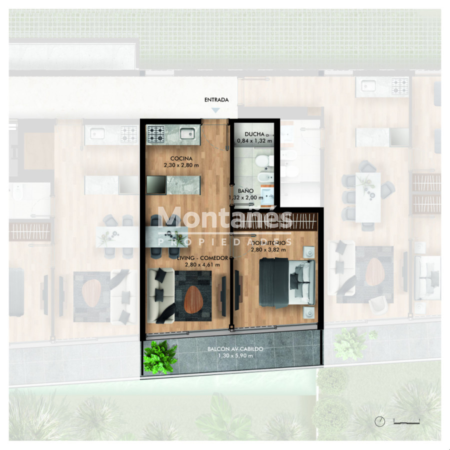 Apartamento ID.10545 - 1 dormitorio con ubicación clave en Maldonado