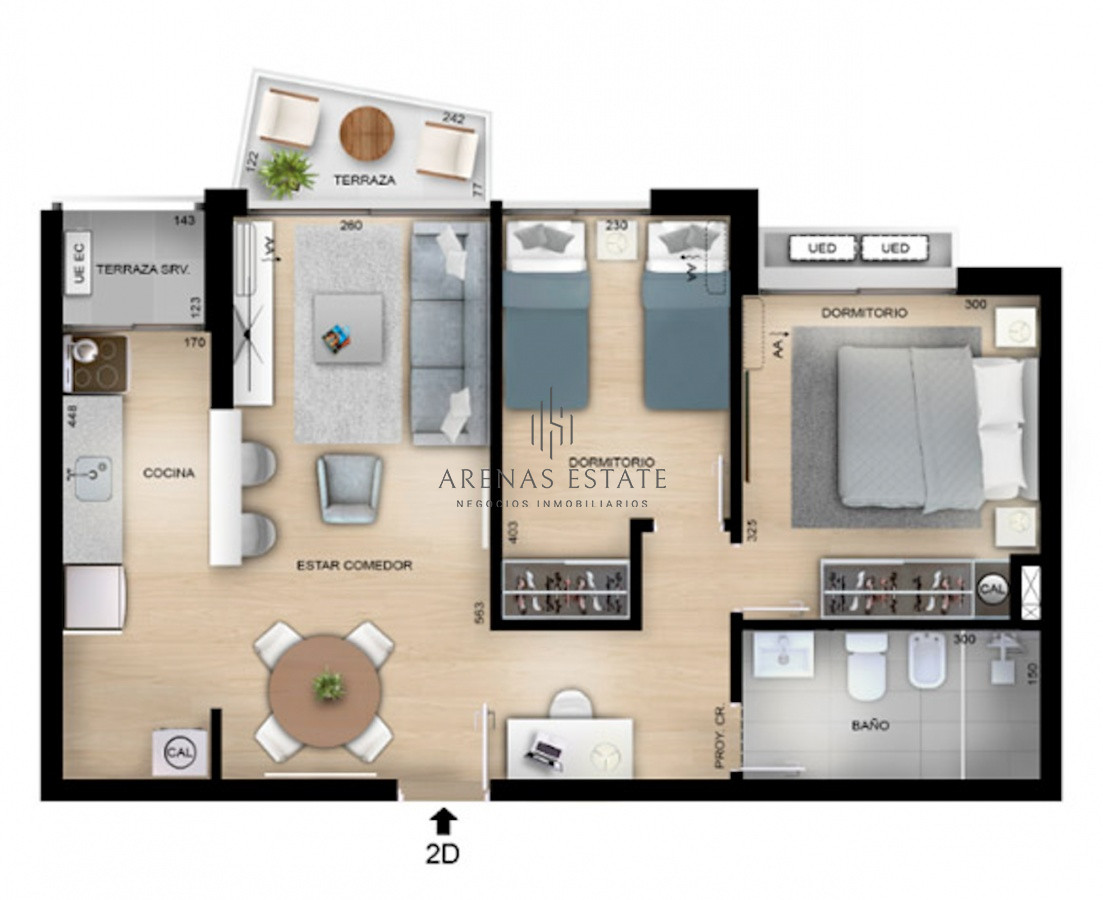 Apartamento ID.1299 - NOSTRUM CENTRAL VENTA 2 DORM, SIN GASTOS DE OCUPACIÓN UNIDAD 905