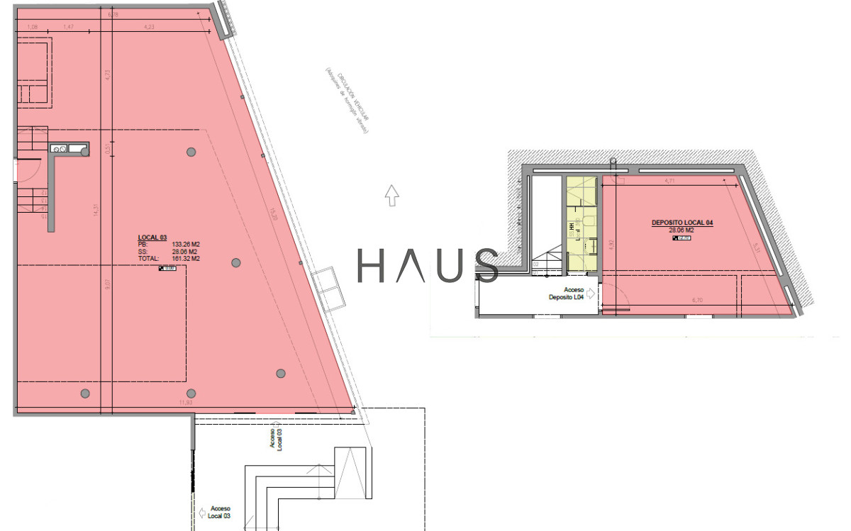 Local Comercial ID.944 - Local en alquiler con un total de 161 metros, 133,26 de planta