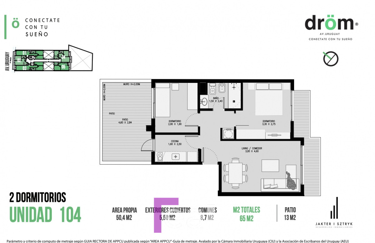 Apartamento ID.37 - Nuevos apartamentos en cordon de 1 y 2 dormitorios, a estrenar 2024 