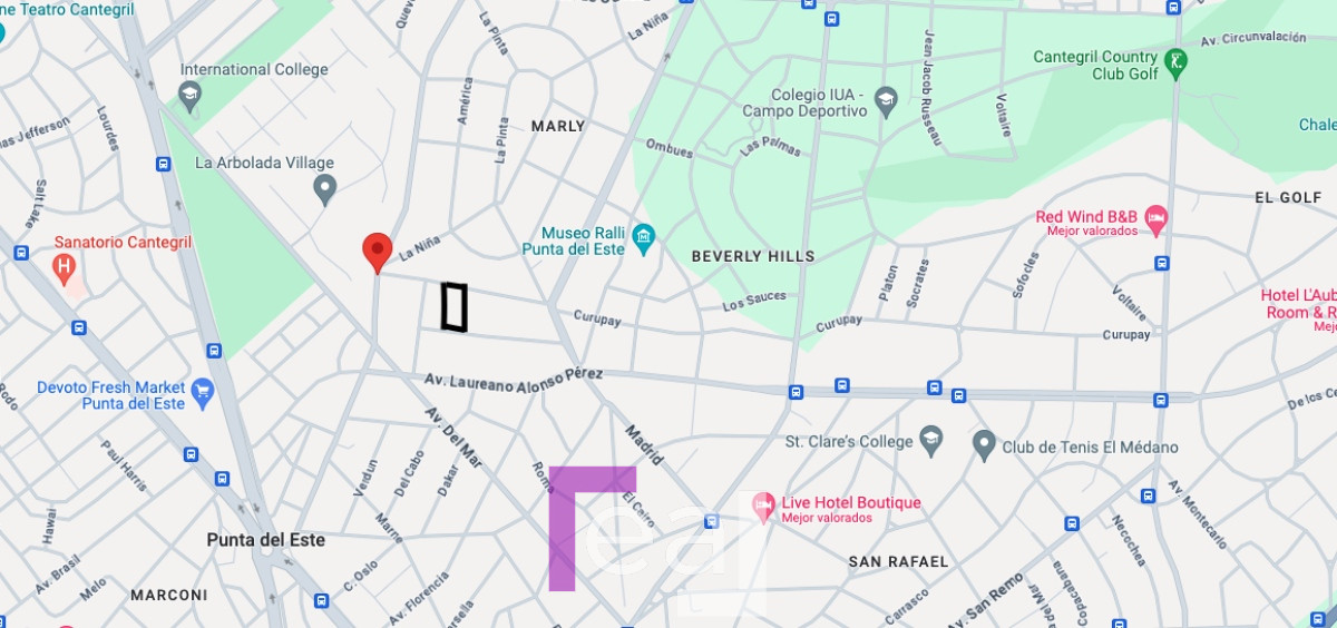 Terreno ID.246 - Terreno en oferta Punta del Este barrio Marly 1032 m2