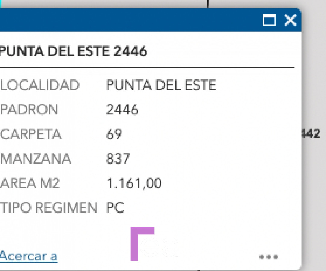 Terreno ID.67 - Terreno de 1161 m2 sobre Laureano Alonso Punta del Este