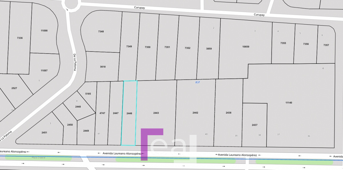 Terreno ID.67 - Terreno de 1161 m2 sobre Laureano Alonso Punta del Este