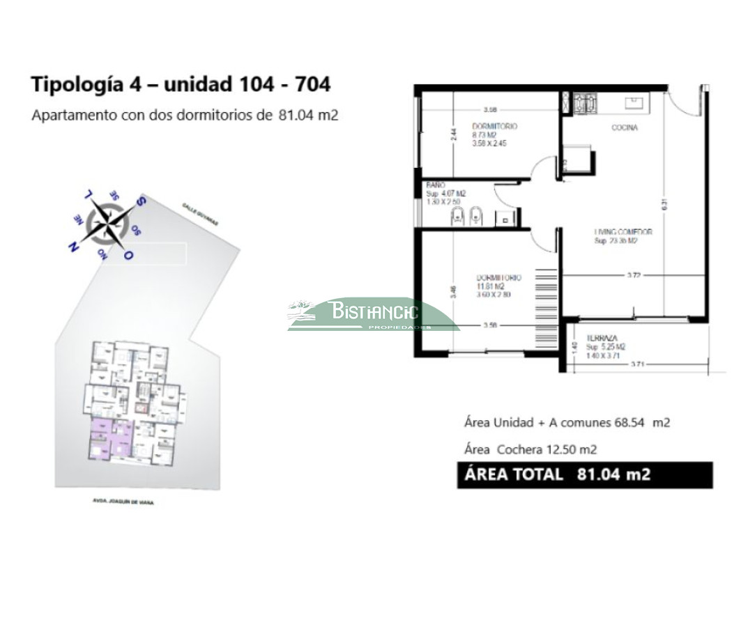 Apartamento ID.2912 - Venta apartamento La Loma, 2 dormitorio, prox. Shopping Atlantico