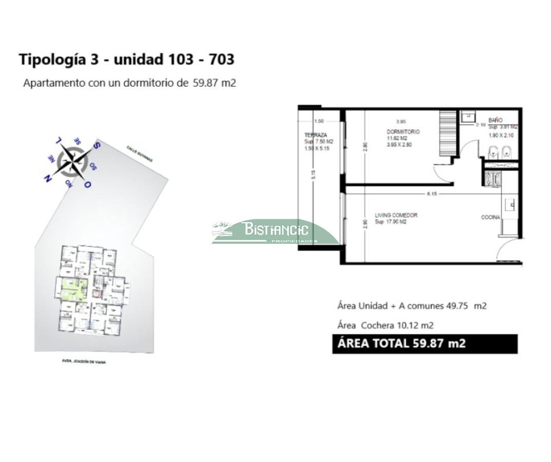 Apartamento ID.2914 - Venta apartamento La Loma, 1 dormitorio, prox. Shopping Atlantico