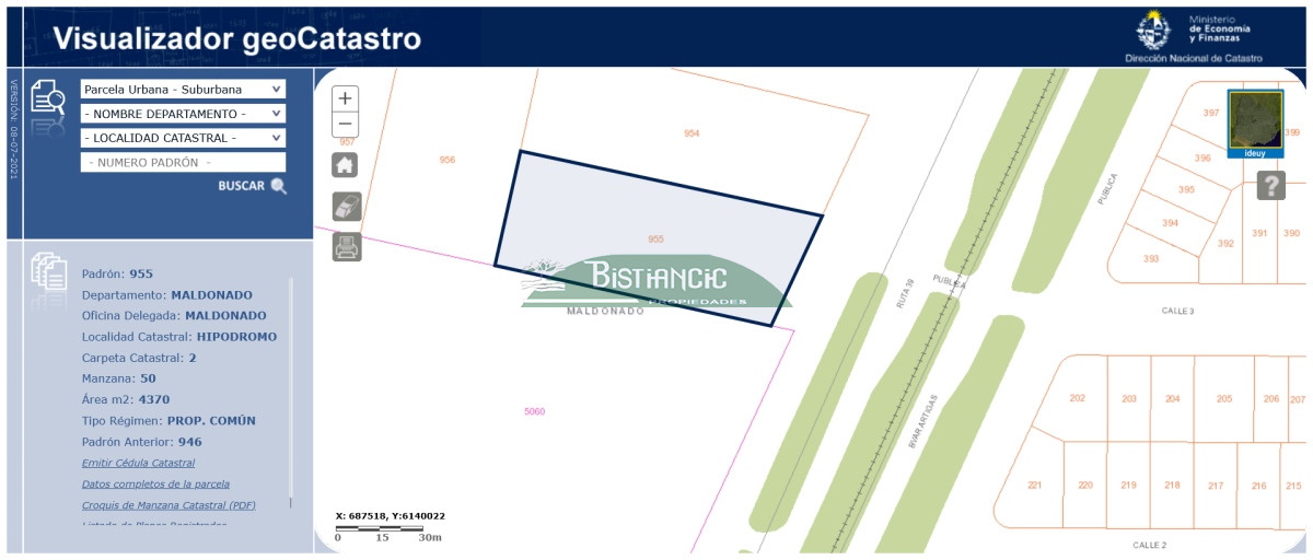 Chacra ID.2119 - Terreno frente a Ruta 39, de 4370 m2, zona logística, galpones, empresas, etc. Venta US$ 437000.