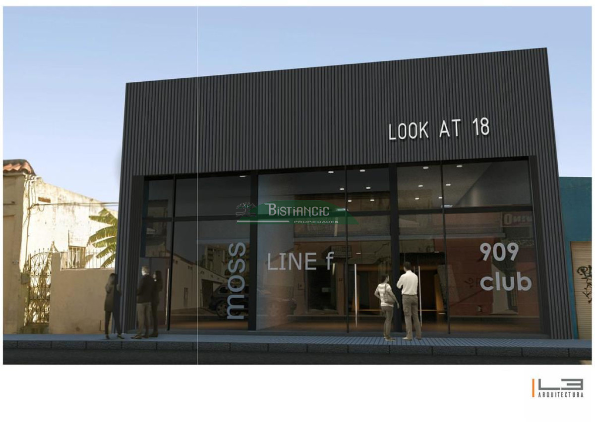 Local Comercial ID.2776 - Local de 300 m2 + entrepiso 50, en centro de Maldonado calle 18 de Julio, doble altura, diseño moderno. Alquiler US$ 2800