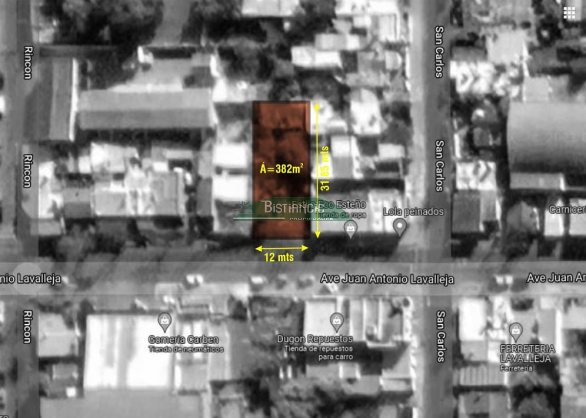 Terreno ID.1502 - Terreno Maldonado sobre avenida Lavalleja, 382 m2 , ideal locales, comercio, aptos, etc. Venta US$ 120.000.