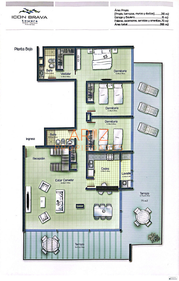Apartamento ID.2296 - ALQUILER INVERNAL DESDE 1ERO MARZO 2025 PENTHOUSE 2DA LINEA BRAVA 3 DORMITORIOS