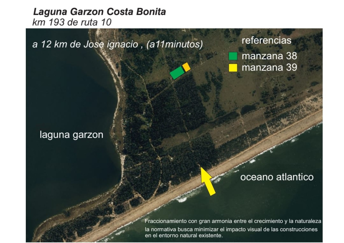 Venta lotes en Costa Bonita (Laguna Garzón)