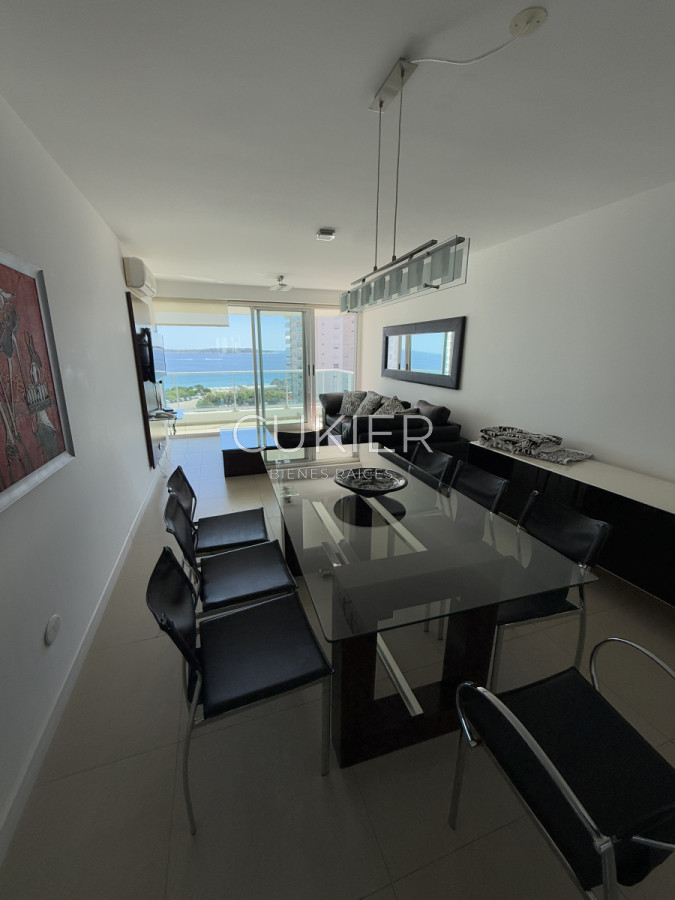 Apartamento ID.3395 - Alquiler invernal de hermoso apartamento de 2 dormitorios con vista al mar en playa mansa edificio full amenities